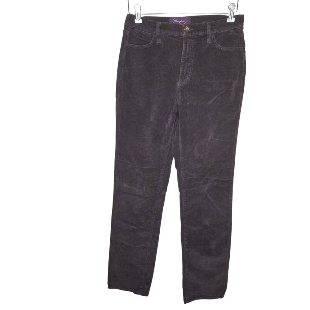 NYDJ Not Your Daughter’s Gray Fine Wale Corduroy Straight Leg Pants Size 6